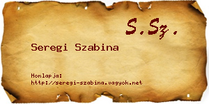 Seregi Szabina névjegykártya