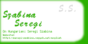 szabina seregi business card